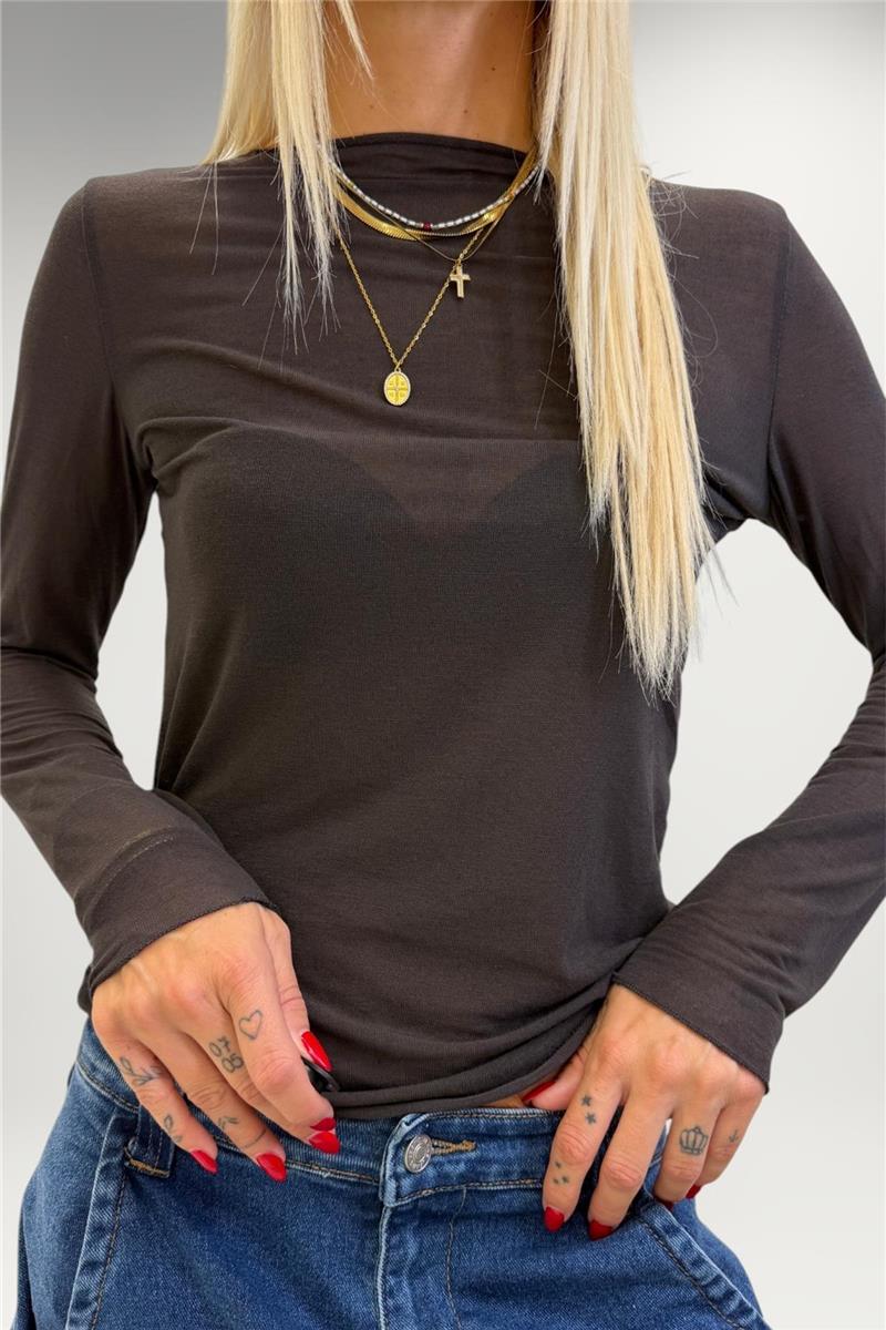 maglia in cashmere blend tinta unita